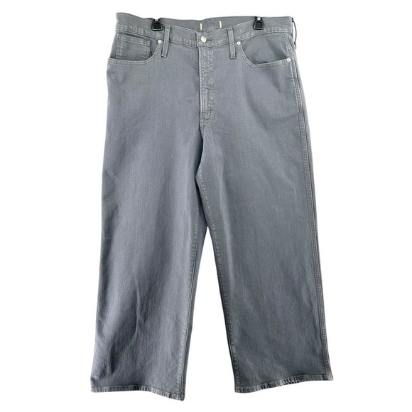 Madewell Womens The Perfect Vintage High Rise Wide Leg Crop Jeans Gray Size‎ 33 - Picture 1 of 10